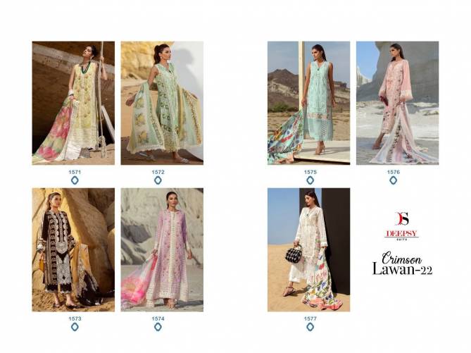 Deepsy Crimson Lawan 22 Fancy Ethnic Wear Heavy Cotton Embroidery Pakistani Salwar Kameez Collection